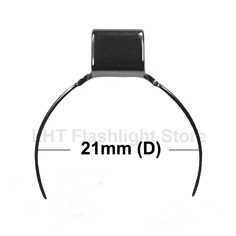 Карманный зажим для фонарика из нержавеющей стали 48 мм (Д) x 21 (Г)