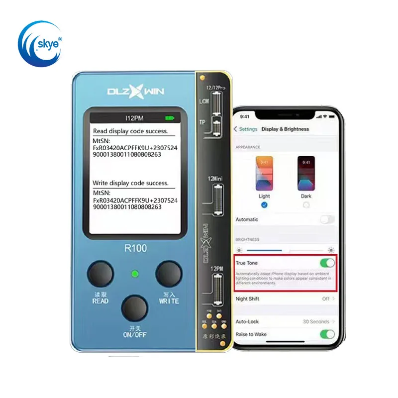

DL R100 Multifunctional Ture Tone Programmer for IPhone 12 11 PRO 8 PLUS X XS MAX Screen Original Color Recovery