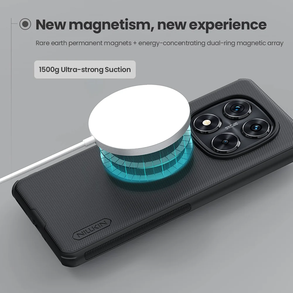 Магнитный чехол Nillkin для Xiaomi Redmi Note 14 Pro Plus 5G супер матовый щит противоударная
