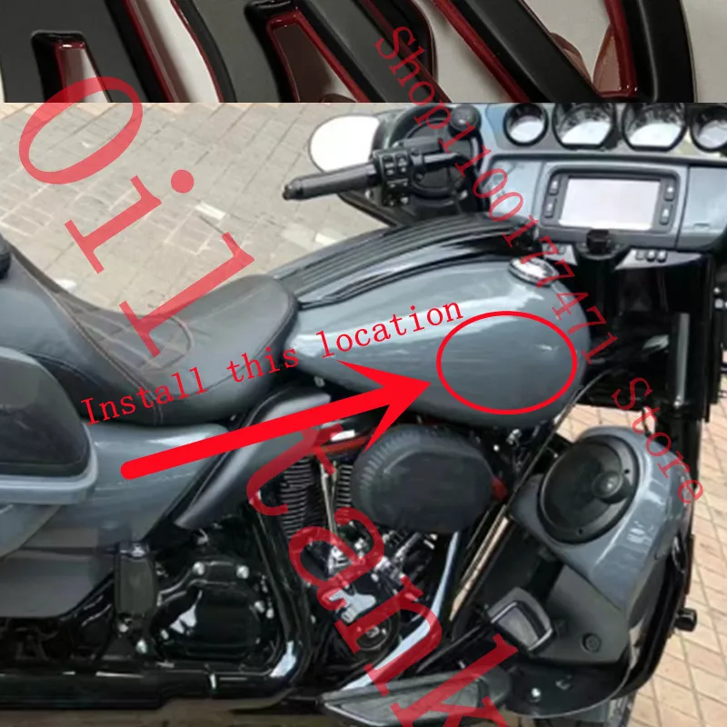 

5D Metal sticker badge emblem Oil Tank compatible Motorcycle stickers Escape Moto Exhaust Muffler for FLHR- Road King