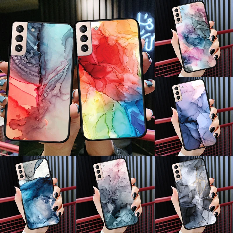 

Beachy Pastel Abstract Painting Fundas For Samsung Galaxy S20 FE S21 FE S22 Ultra Note 20 S10e S8 S9 S10 Note 10 Plus Case