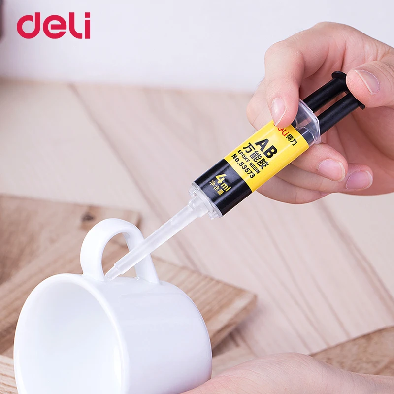 Deli Quality 2minutes Curing Super Liquid AB Glue For Home Office Supply Glass Metal Rubber Strong Adhesive Waterproof Glue 4ml images - 6