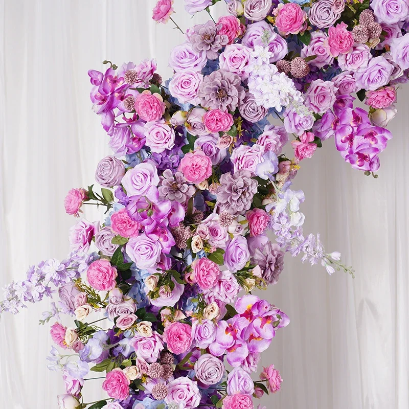 Lila Rose orchid Dee Delphinium Blume Reihe Hochzeit Hintergrund