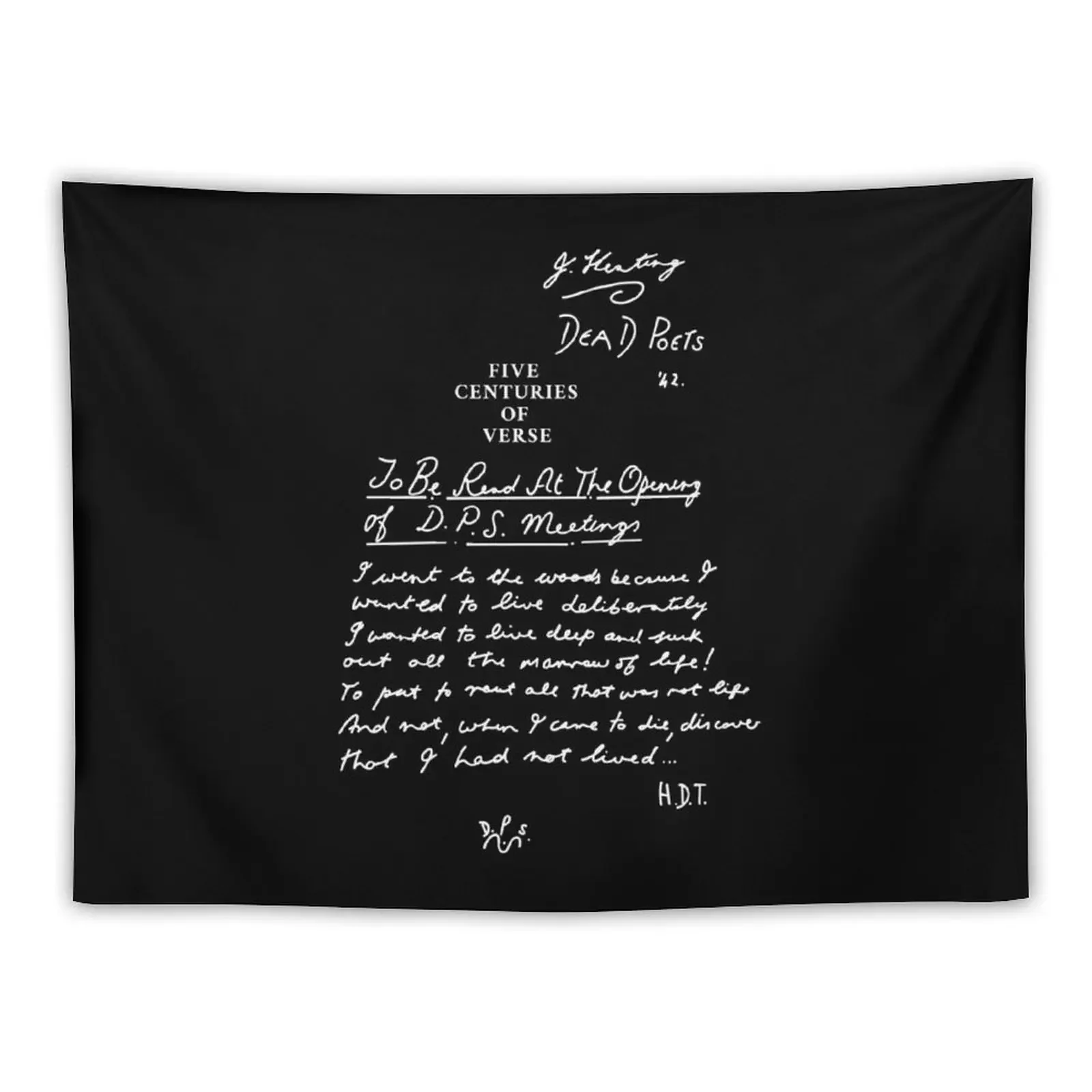 Черные гобелены с изображением общества мертвых поэтов пятью столетиями обои