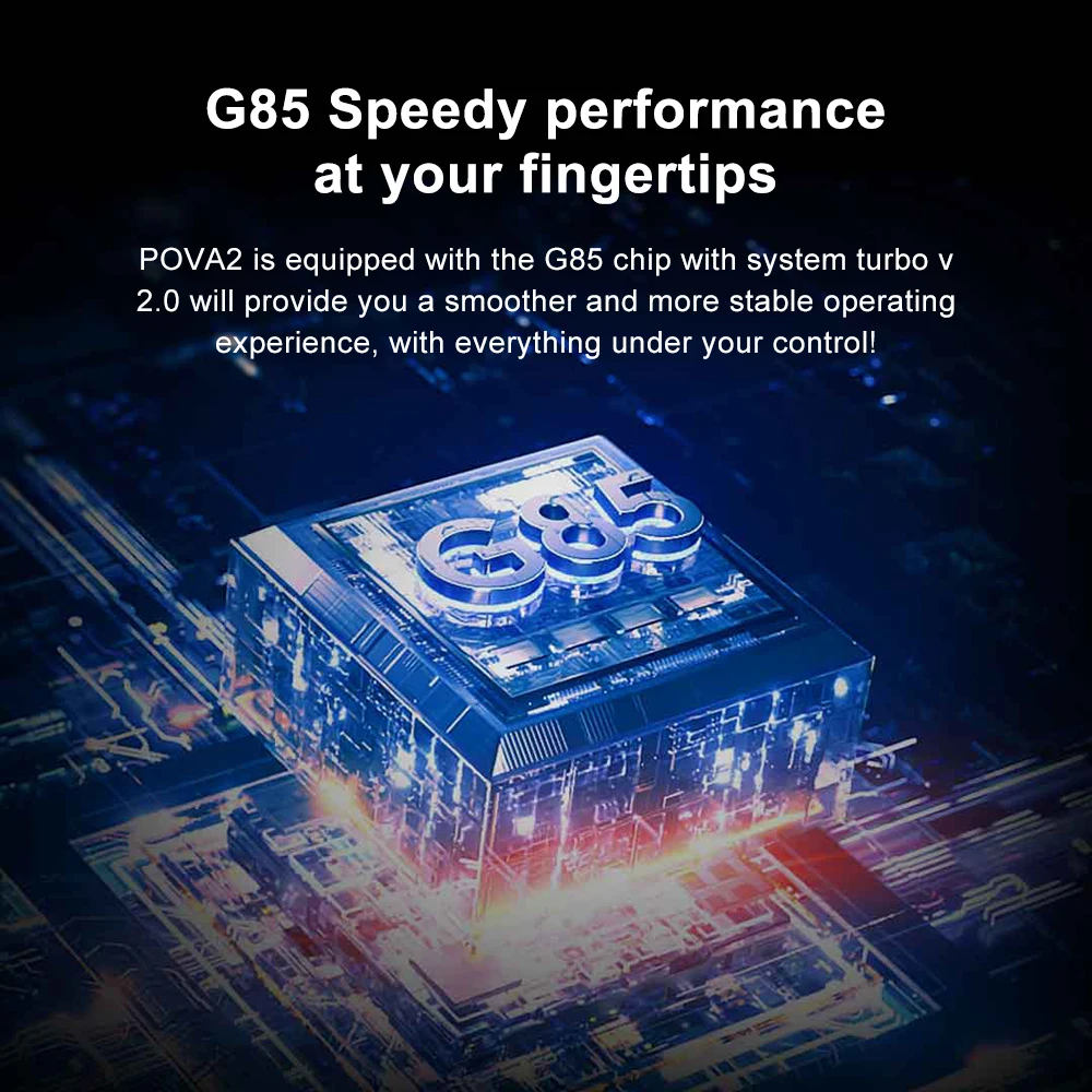 Смартфон Tecno Pova 2 4 + 64 ГБ/4 Гб 128 ГБ Helio G85 батарея для телефонов 7000 мАч флэш-зарядка 18