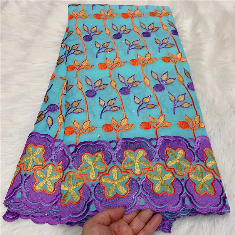 

Швейцарская Ткань 5 ярдов, новинка 2022, тяжелая вышивка бисером, африканская вуаль из 100% хлопка, кружево, популярный Дубайский стиль для сваде...