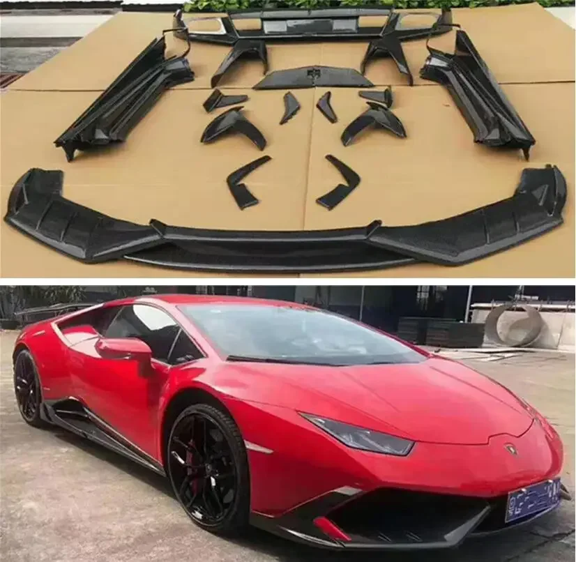 Передний бампер из углеродного волокна боковая юбка для кузова спойлер на крыло