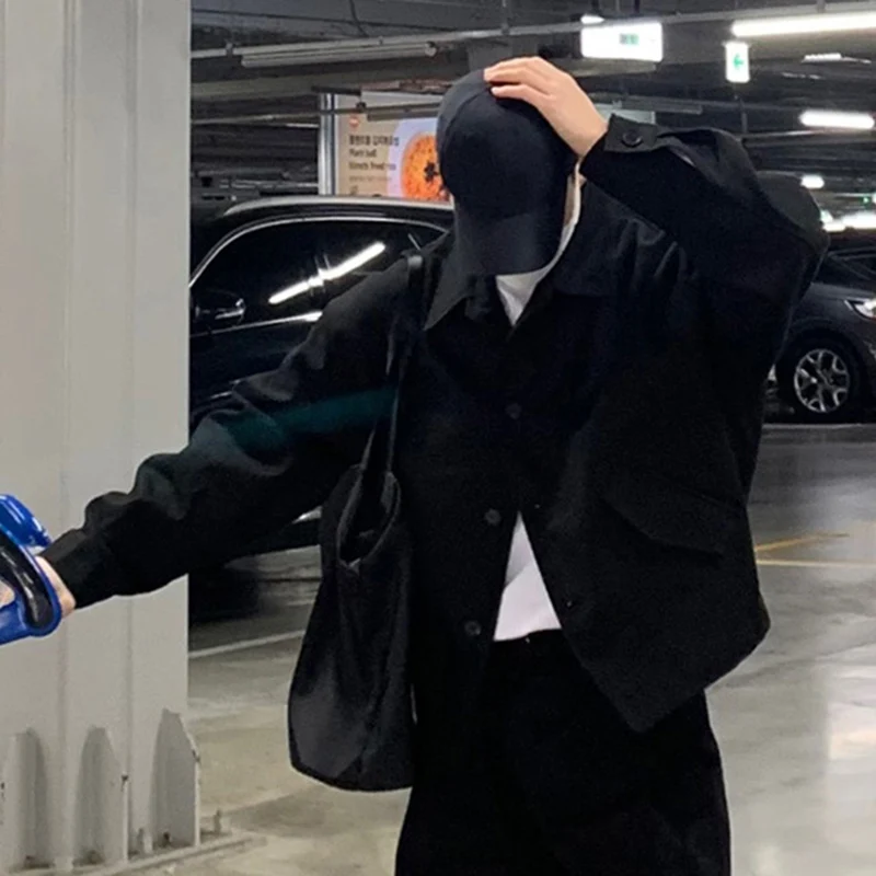 IEFB мужские куртки в корейском стиле повседневные однобортные свободные