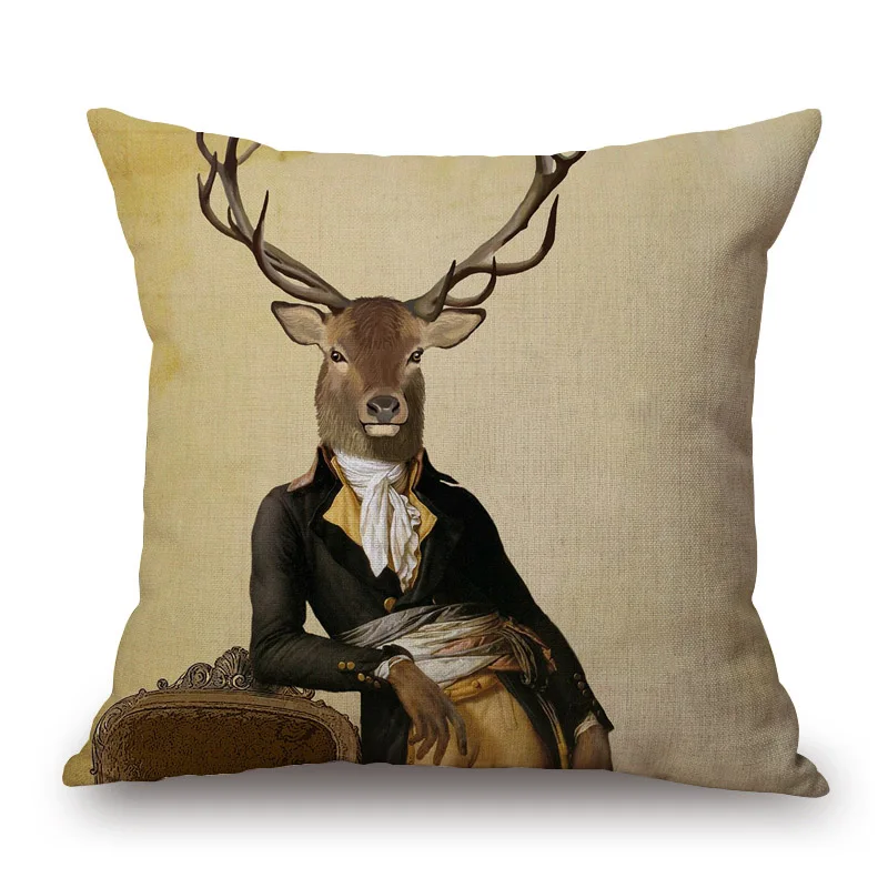 45x45 см скандинавский Модный чехол с животными Кроликом зеброй жирафом слоном