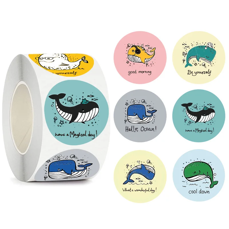 

50-500pcs cute children's toys with strong animal stickers Thank you DIY decorative sticker labels