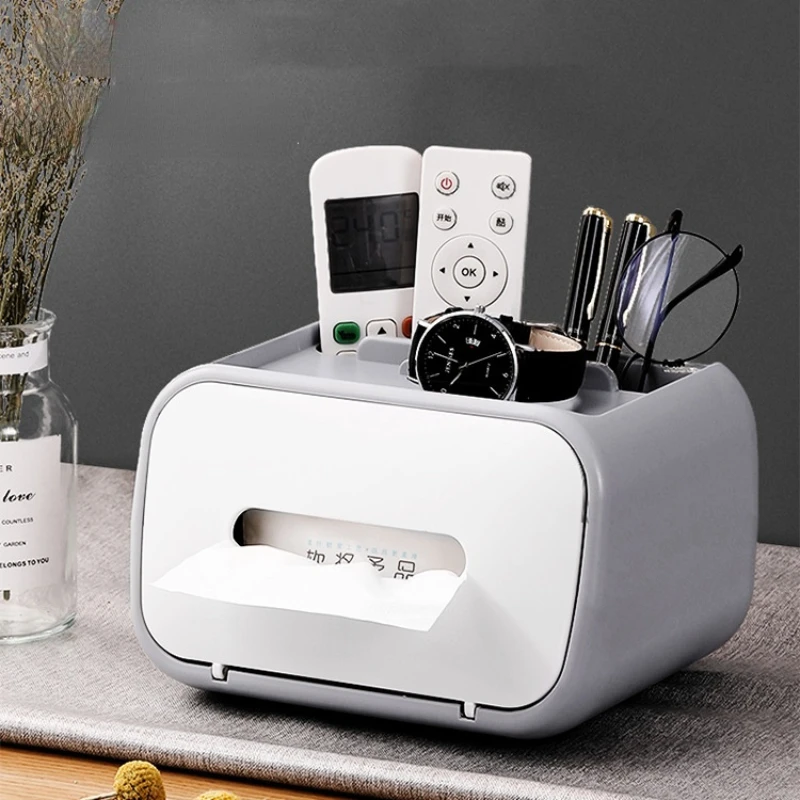 

Tissue Storage Box Multifunctional Napkin Holder Remote Control Sundries Storage Box For Living Room Home Office Desk Organizer