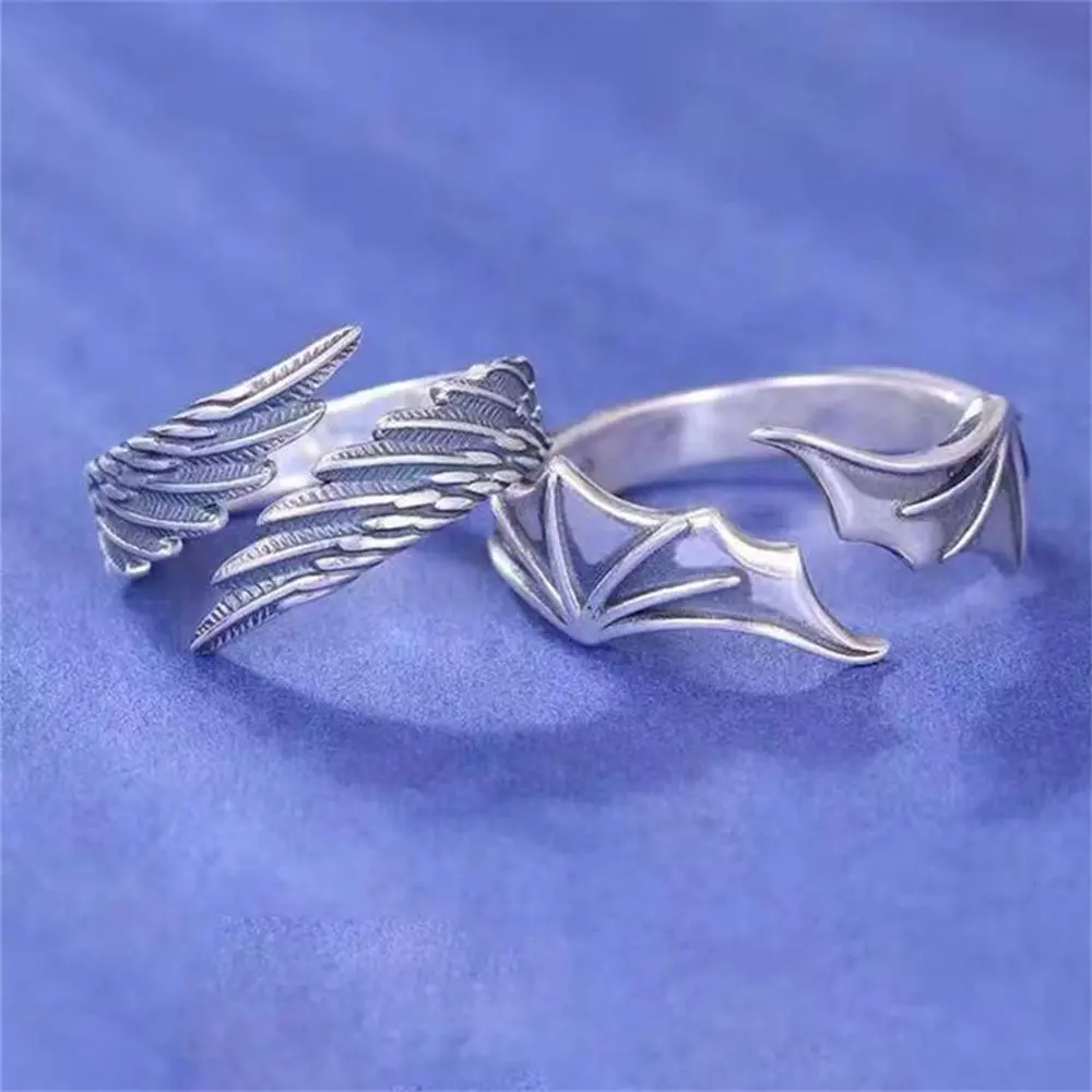 Подарок на день Святого Валентина модное Открытое кольцо для влюбленных панк