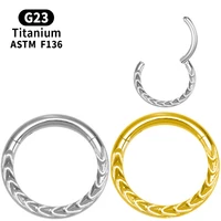 septum cartilage hinge segment piercing titanium nose ring crystal industrial g23 daith helix tragus earrings srxy body jewelry