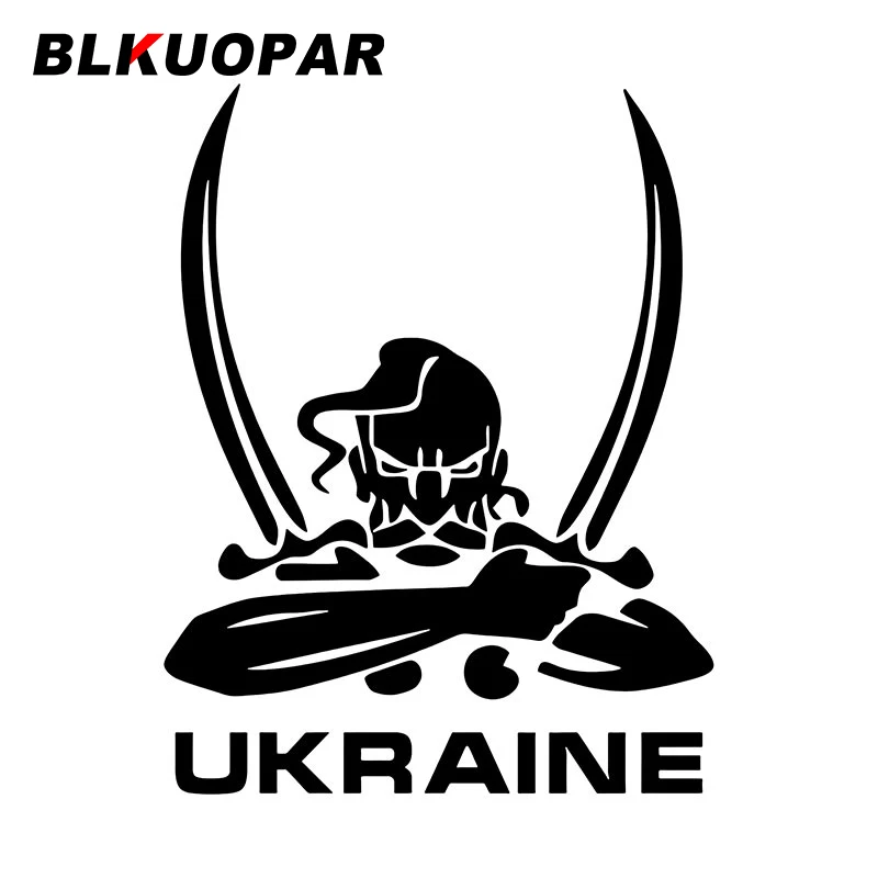 

BLKUOPAR украинская наклейка на автомобиль с узором двойного лезвия воина модная наклейка с защитой от царапин высечка для ноутбука