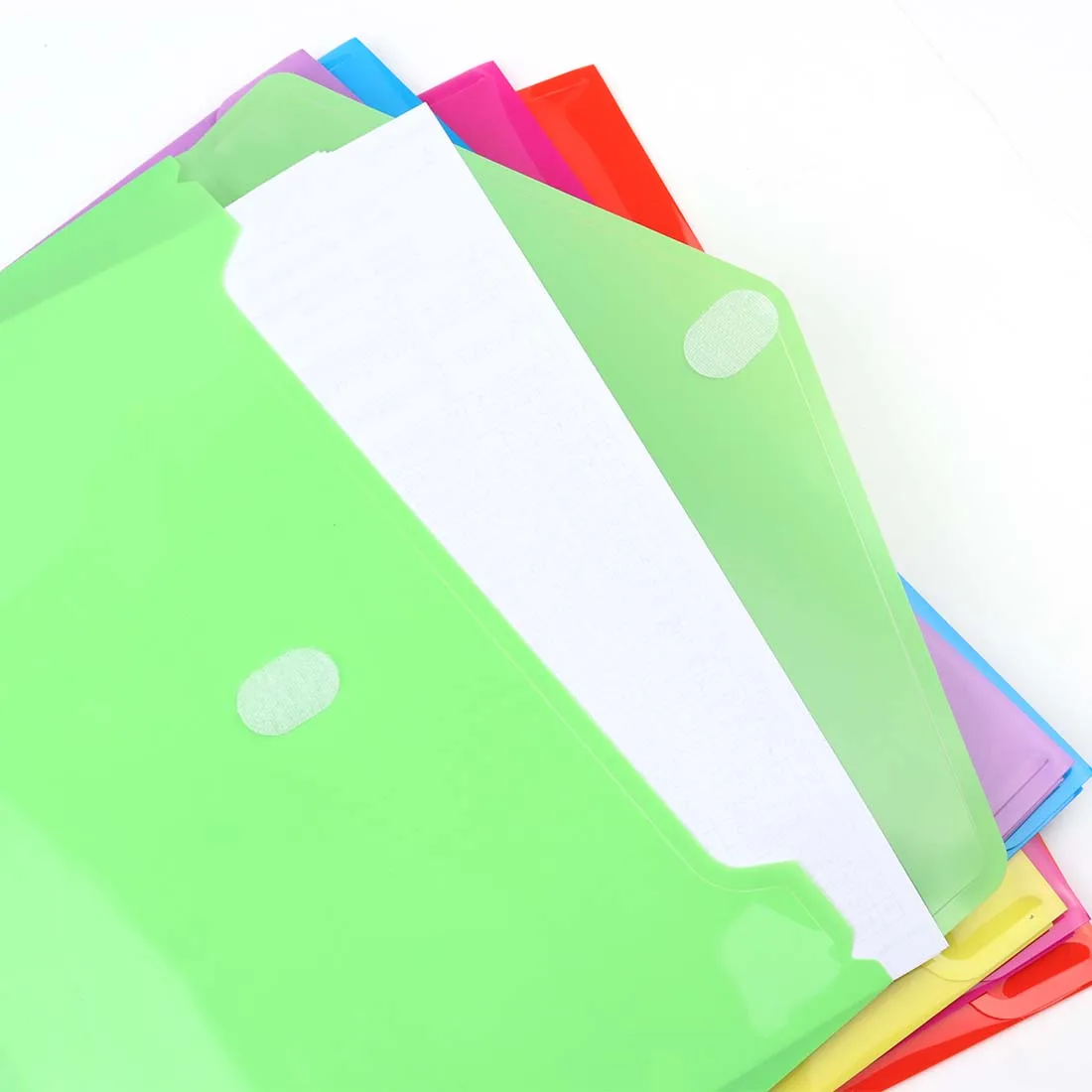 Пластиковая Папка Для Файлов Формата А4 С Липкой Вкладкой Флуоресцентная