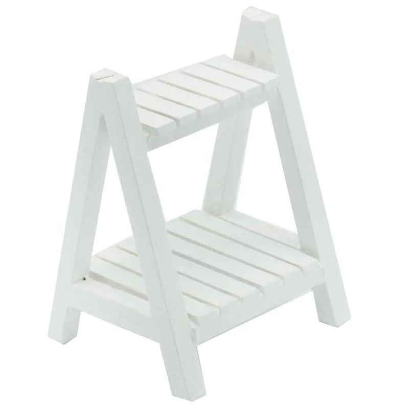 

1:12 Кукольный домик, Цветочная подставка, игрушка, миниатюрная деревянная двухслойная подставка, Цветочная рамка, модель мебели, кукольный д...