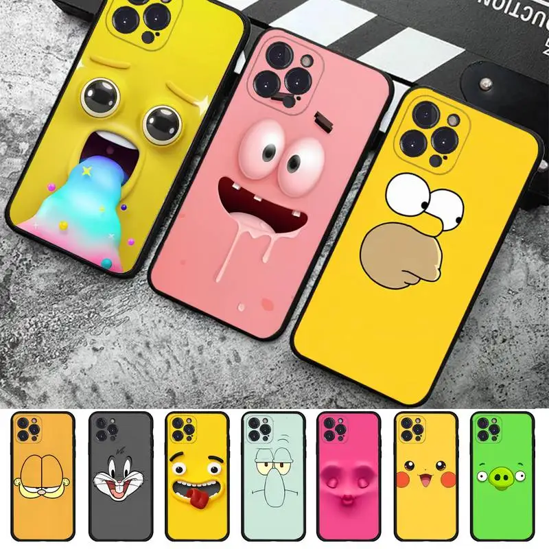 

Funny Face Coque Phone Case For iPhone 14 11 12 13 Mini Pro XS Max Cover 6 7 8 Plus X XR SE 2020 Funda Shell