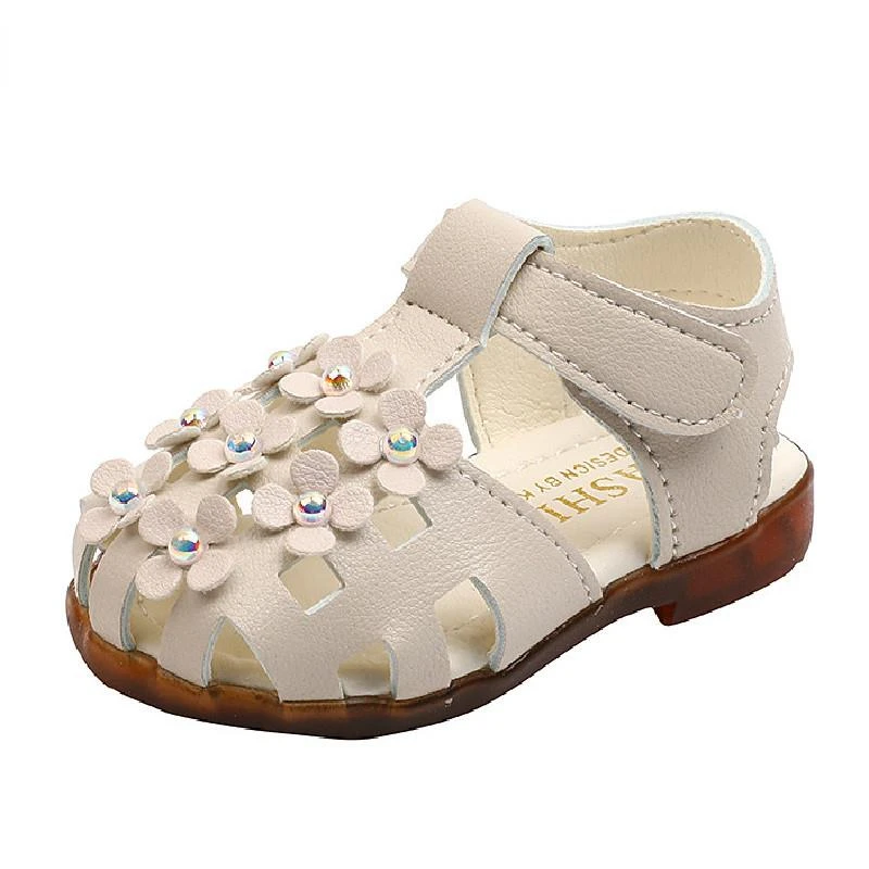 

Baby Pink Sandals Infant Fashion Shoes Baby Princess Sandals Toddler Summer 2022 Girls Cool Shoes Floral Cut-Outs Pink