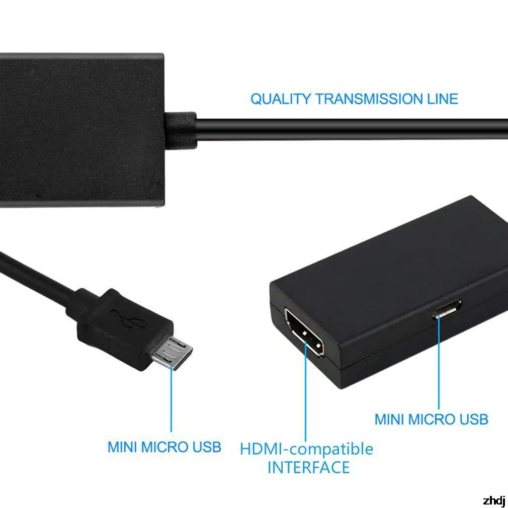 Переходник Micro USB 2.0/HDMI MHL с кабелем HD 1080p для Android Samsung HTC LG |