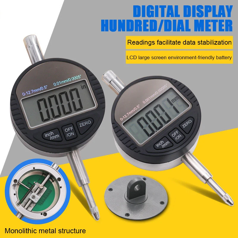 

0-12.7mm Accurate Dial Test Indicator Electronic Micrometer Measuring Instrument Tool DTI Digital Dial Indicator