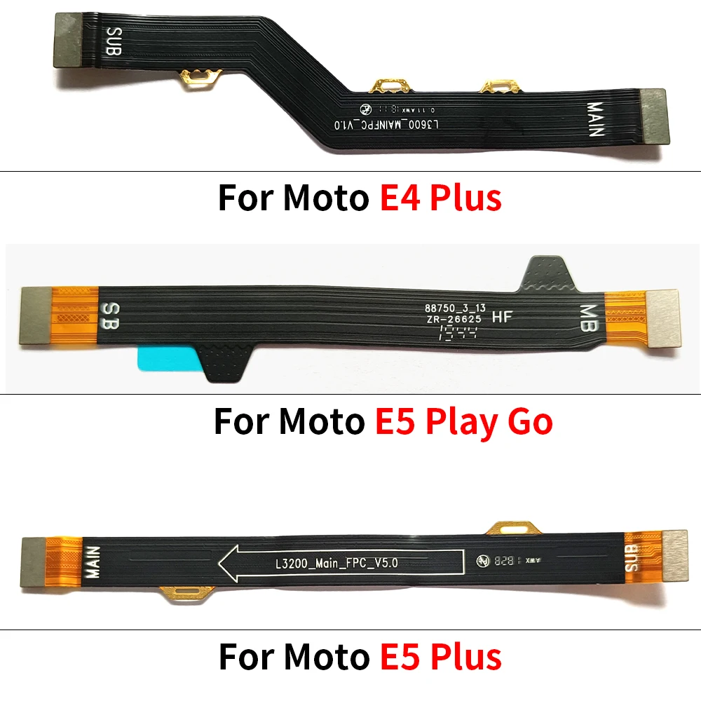 

New Main Flex Cable For Moto E7 Plus E5 E4 Plus One Vision Hyper Macro Fusion Plus Mother Board SUB Connector LCD Ribbon