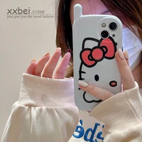 bandai creative hello kitty ins style phone case for iphone 13 12 11 pro max xs x xr bff individuality soft funda for girls