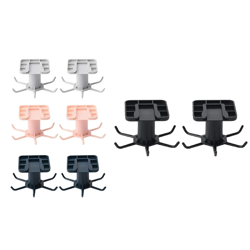 

2Pcs Multifunctional Hook Rack 360Degree Rotating Hook Rack Hanging Kitchen Cabinet Shelf Adjustable Rotating Rack