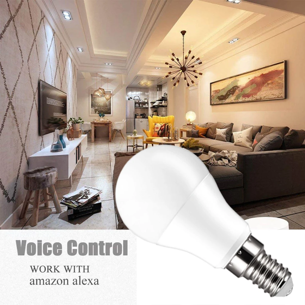 

Smart Lamp Night Light Dimmable WiFi Smart Light Bulb LED Lamp App Operate Alexa Assistant Control Wake up B22/E27/E26/E14