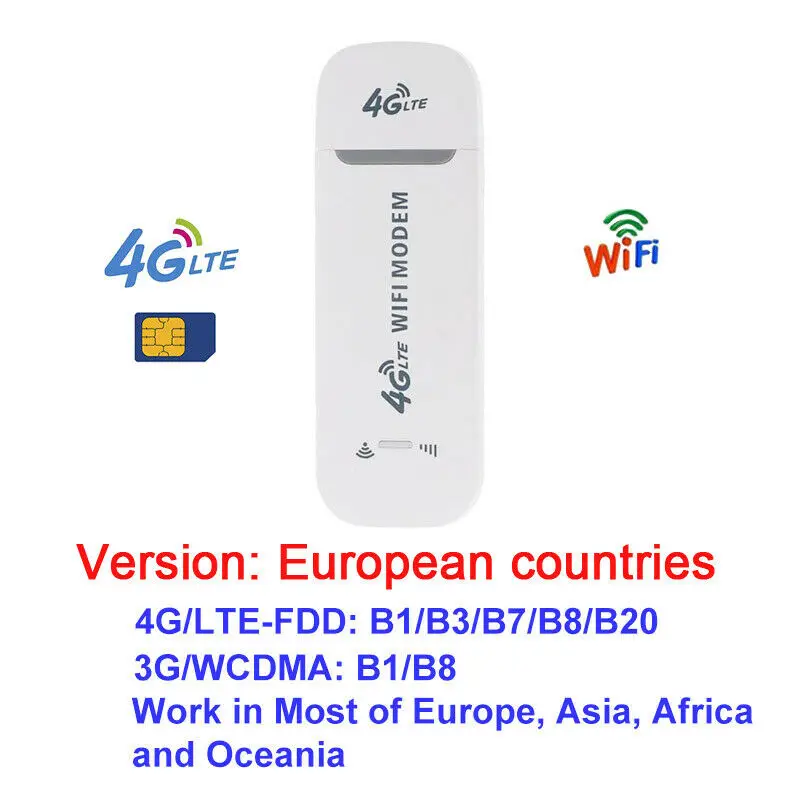 Europa Desbloqueado Usb Modem 4g Wifi Roteador Lte Dongle sem Fio Hotspot Móvel Automático