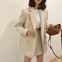 2021 new female coat suit color medium long leisure baita student