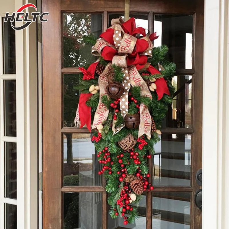 1 шт. креативный венок настенный 60 см рождественская перевернутая елка полуелка