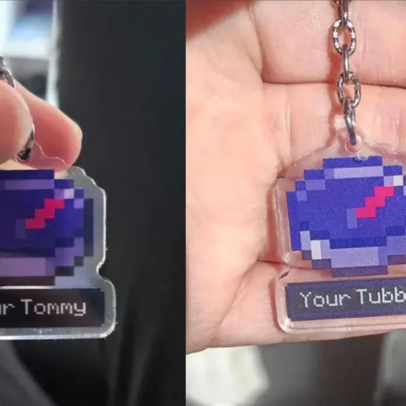 Фото Парные брелоки Your Tommy & Your Tubbo Compass, милые, ручной работы, в стиле Y2K №2