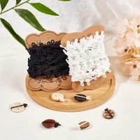 2 rolls 3mroll elastic cord with buttonhole 15mm wide white and black elastic button loop stretch band for diy sewing crafts