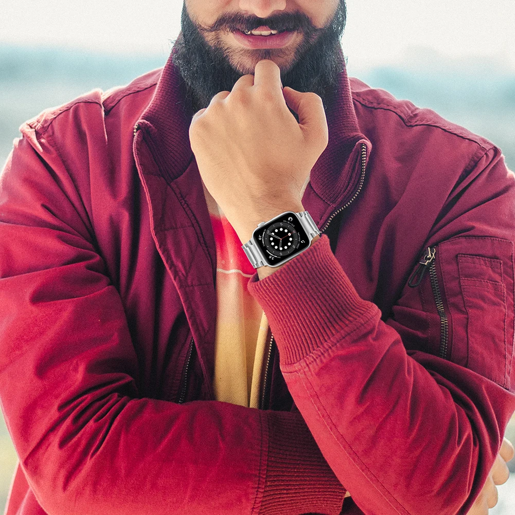 Ремешок из титанового сплава для Apple Watch UItra 8 7 45 мм 41 браслет нержавеющей стали iWatch