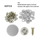 60 шт.компл. Набор для ремонта автомобильной крыши, заклепки, кнопка для ремонта крыши автомобиля, крепежная пряжка с винтами для грузовикаавтомобиляфургона