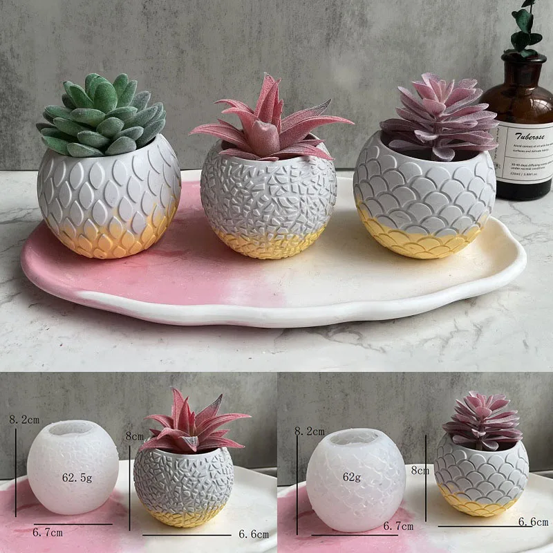 

Candle Potted Crystal Epoxy Mould Wave Point Square Flowerpot Silicone Mold Fleshy Flowerpot Storage Box Gypsum Concrete Mold