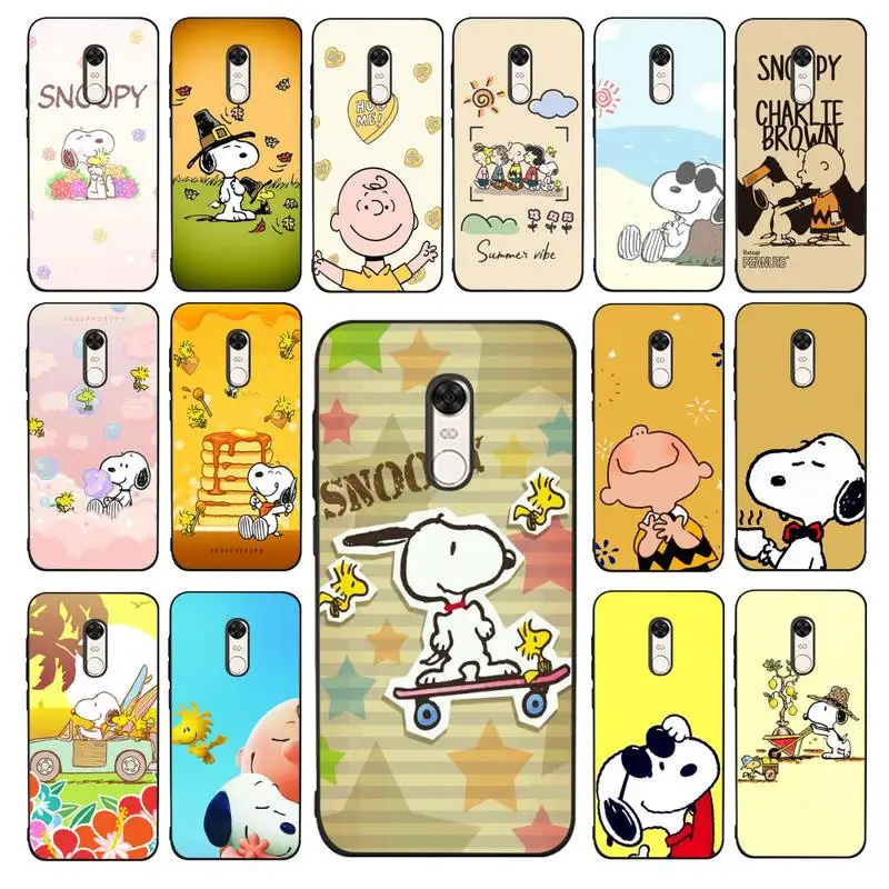 

BANDAI Snoopy dogs Phone Case for Redmi 5 6 7 8 9 A 5plus K20 4X 6 cover