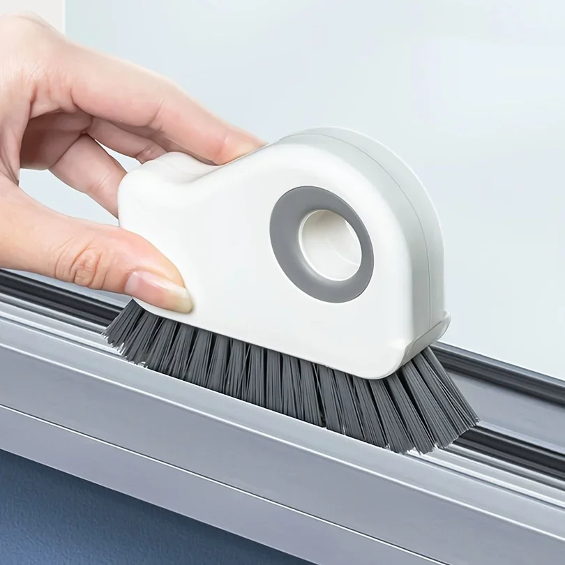 

2-в-1 Скребок Для Мытья Окон С Щеткой С Жесткой Щетиной Для Очистки Зазоров