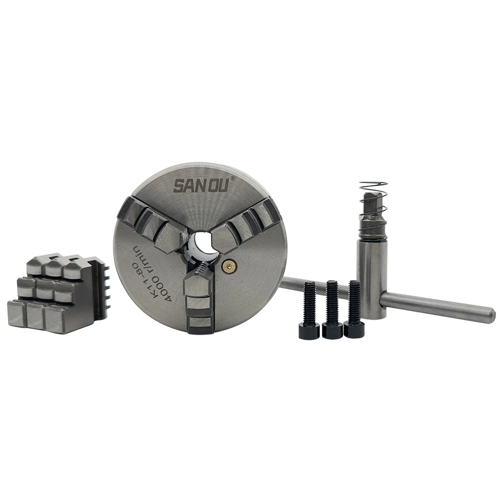 

Sanou 3 челюсти Самоцентрирующиеся фотообои 80 мм для сверления металла фрезерования