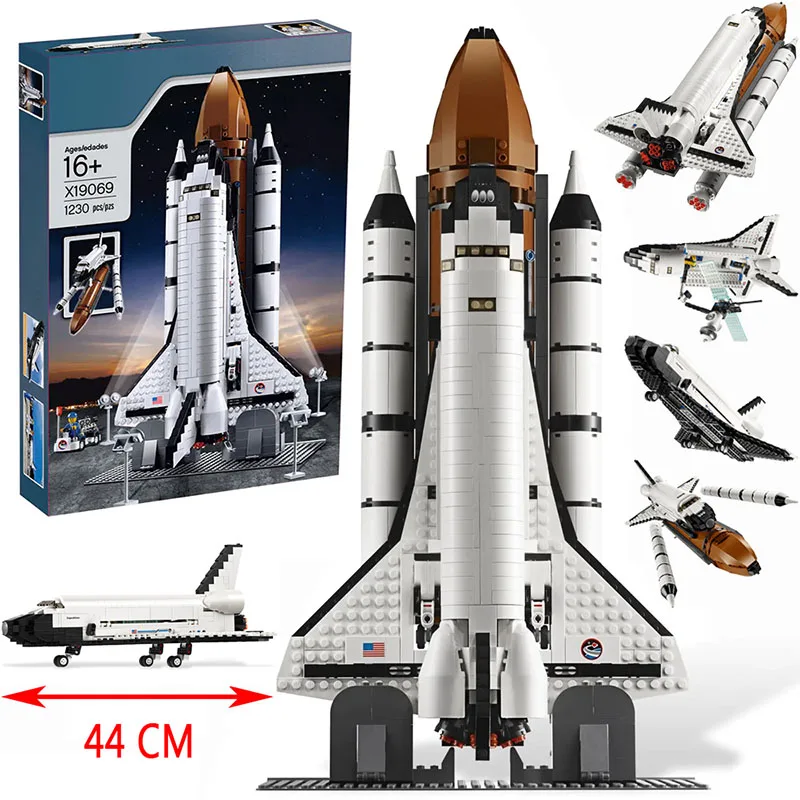 

Space Shuttle Expedition Compatiable 10231 10213 16014 Model Building 1230PCS Kits Set Blocks Bricks Toys for Children Gifts