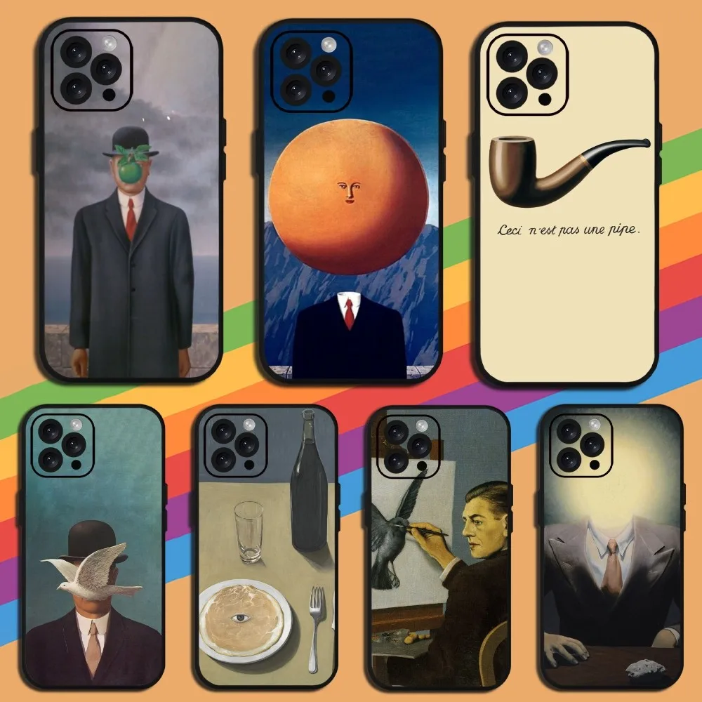 Чехол для телефона R-Rene Magritte Art iPhone Mini 11 12 13 14 15 Pro XS Max X Plus SE XR Shell