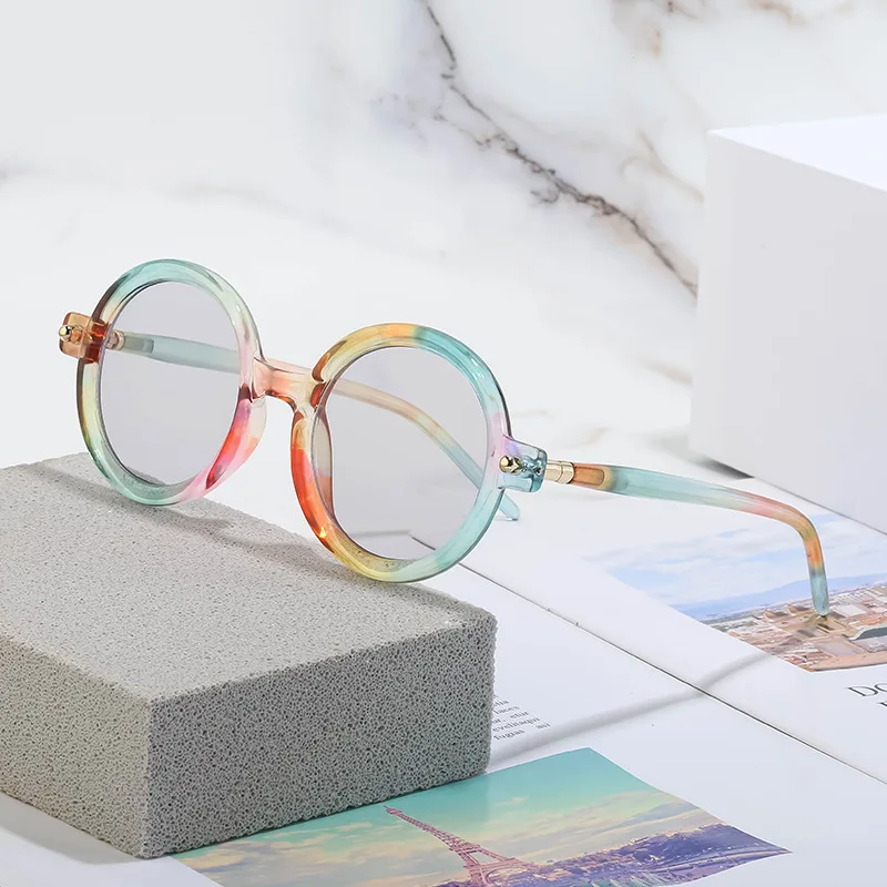 

Очки солнцезащитные женские круглые в ретро стиле, модные брендовые дизайнерские зеркальные солнечные очки из сплава, черные, розовые, 2022