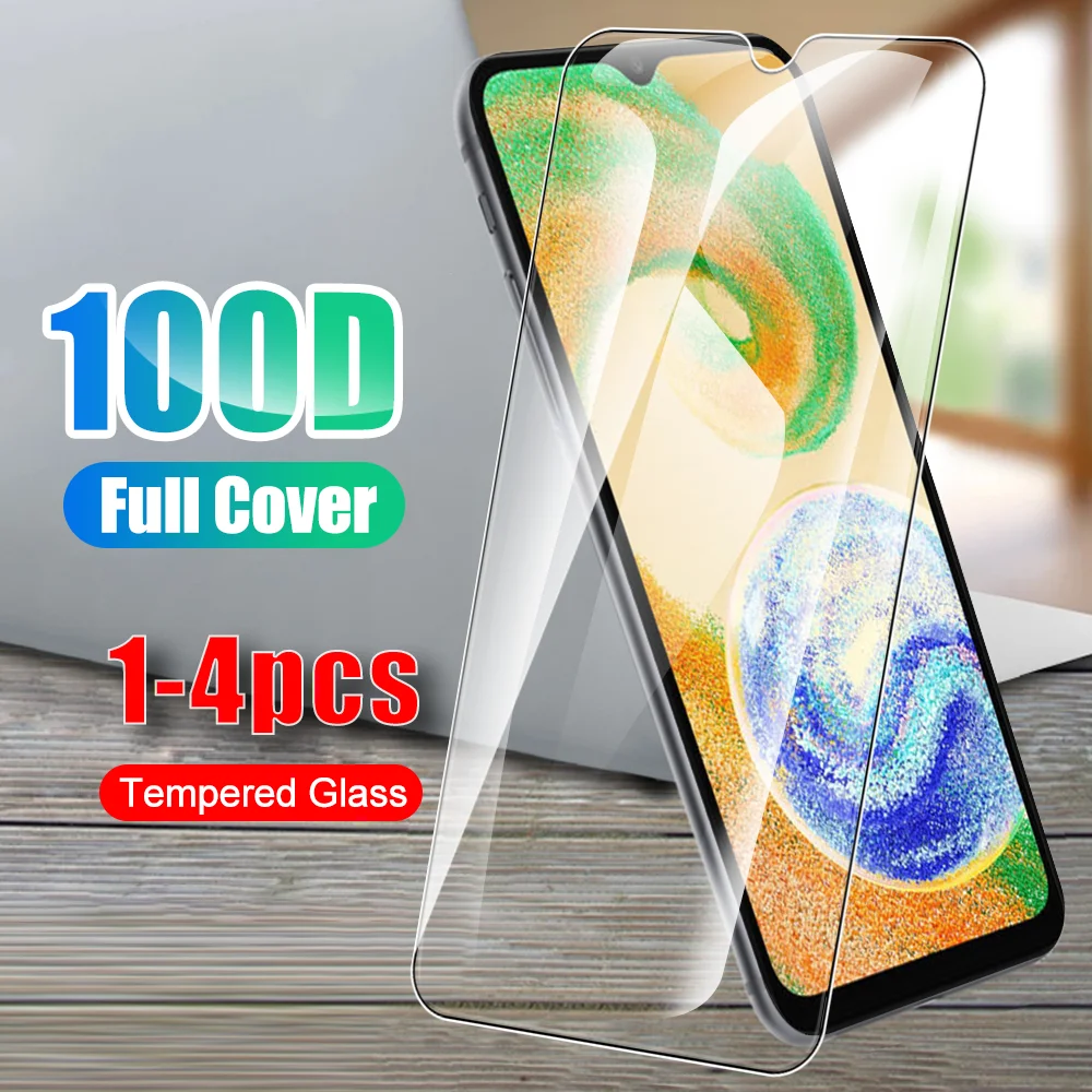 

1-4pcs 100D Full Cover Glass For Samsung A04 A04s A04e A03 A03s A02 A02s A01 Core Tempered Glass A 04s A 03 04e Screen Protector