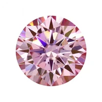 0 3 5ct pink vvs1 round moissanite loose stones 8 heart 8 arrow moissanita diamond gemstone pass tester for diy jewelry making