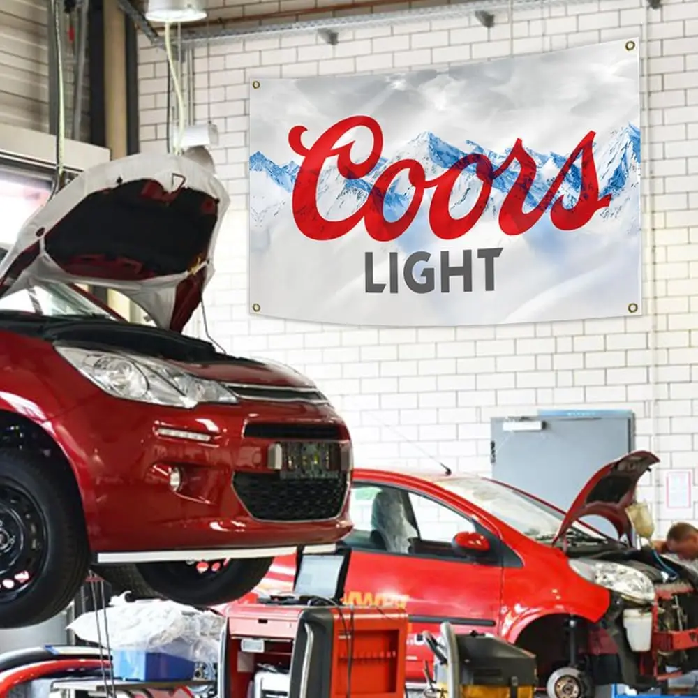 Фото Постер-декор Coors Light Beer: Рекламный баннер для бара, паба, вечеринки, зимних мероприятий, горнолыжного курорта. Украшение для охлаждения напитков. №3