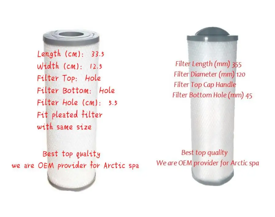 

Canada First Choice Water Filter Arctic Spas Silver Sentinel Superstar hot tub spa filters Arctic Handle filter or Core filter