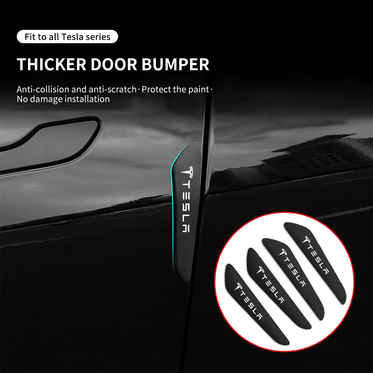 

Для Tesla Model Y Model 3 2022 чехол на дверную ручку автомобиля из углеродного волокна ABS Автомобильная Защитная Наклейка аксессуары для отделки внут...