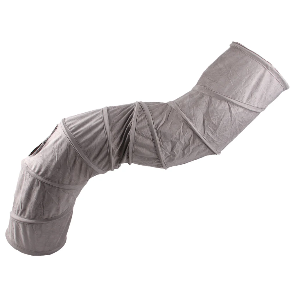 

Cat Slinking Through Tunnel Puppy Toys Kitten Comfortable Folding Outdoor Suede Collapsible Hiding