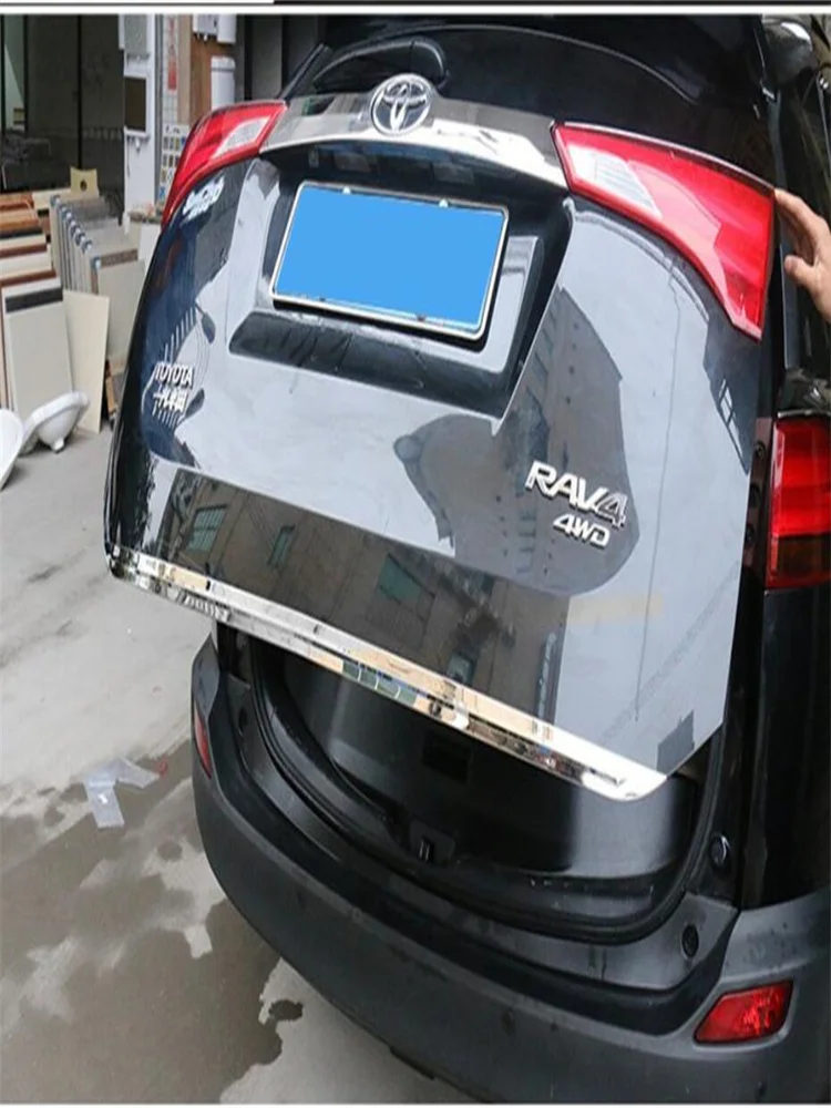 

Аксессуары для Toyota RAV4, задняя дверная полоса, задняя дверь, Внешние детали, украшение из нержавеющей стали 2014-2018