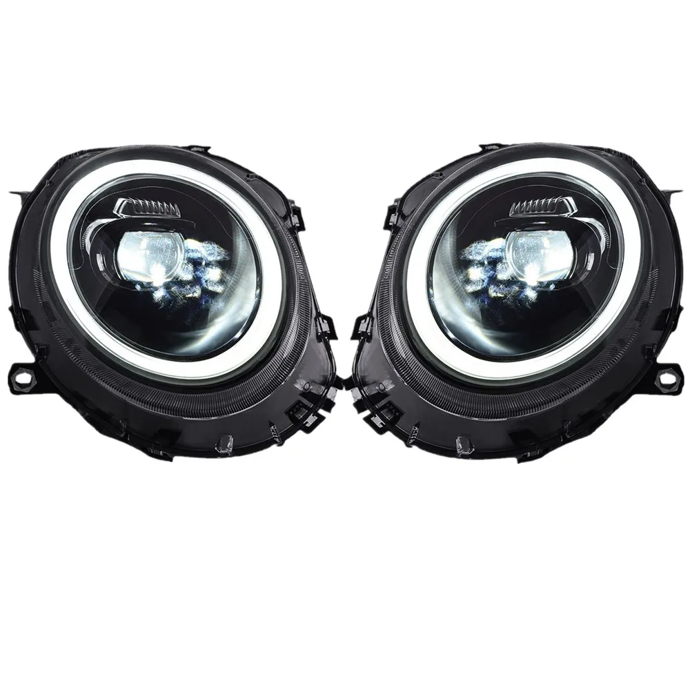 2 шт., светодиодные передние фары для BMW Mini переключатели R56 R57 R58 R59, светодиодная фара в сборе 2007-2013, обновленные светодиодные автомобильные аксессуары